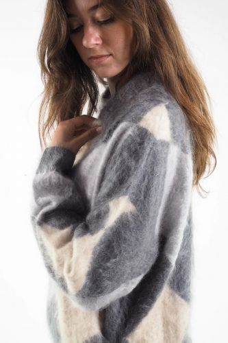 Pull motif losanges SEVENTY | MARINE Auvelais