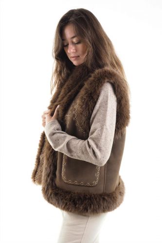 Gilet en fausse fourrure SEVENTY | MARINE Auvelais