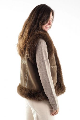 Gilet en fausse fourrure SEVENTY | MARINE Auvelais