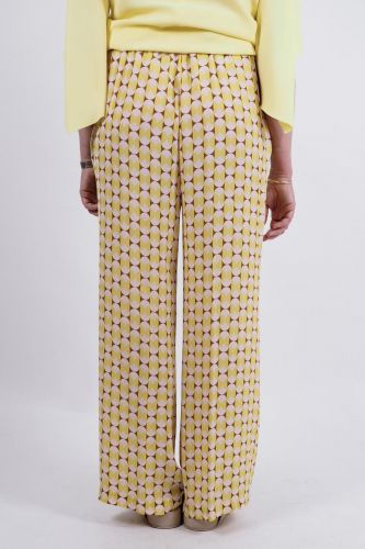 Pantalon léger jaune à motifs géométriques 1970 SEVENTY | Marine