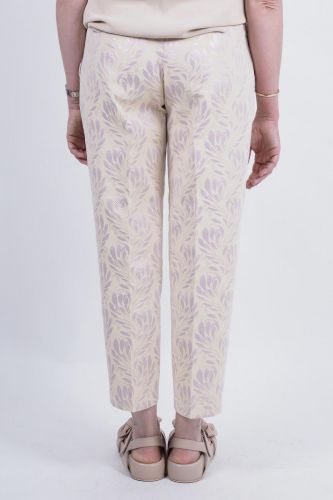 Pantalon en lurex à motifs floraux 1970 SEVENTY | Marine
