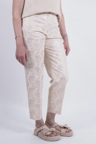 Pantalon en lurex à motifs floraux 1970 SEVENTY | Marine
