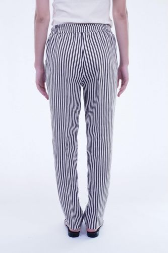 Pantalon rayé brun & blanc SEVENTY | Marine