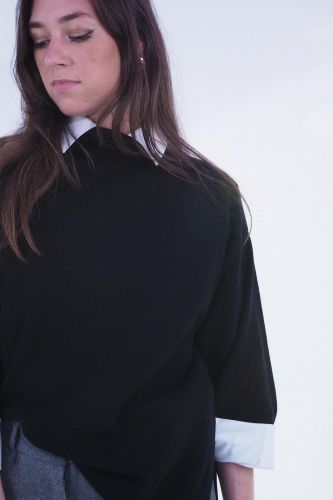 Pull noir oversize SEVENTY | Marine