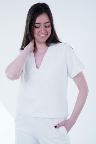 Blouse en éponge écru SHADES | Marine