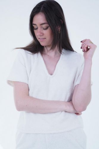 Blouse en éponge écru SHADES | Marine