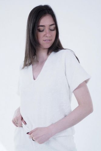 Blouse en éponge écru SHADES | Marine