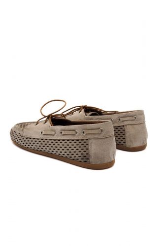 Boatshoes perforées taupe STOCKTON | Marine