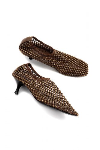 Ballerines filet à talon cacao STRATEGIA | Marine