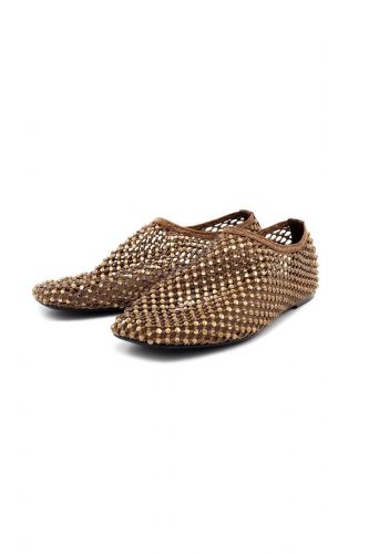 Ballerines filet à strass marron STRATEGIA | Marine