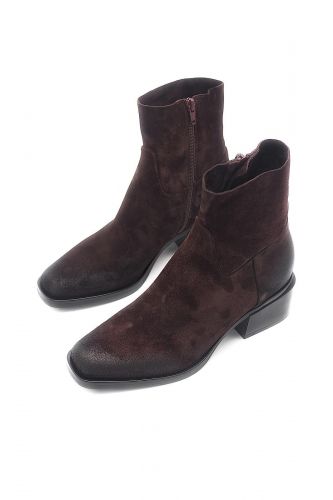 Strategia boots Bordeaux femmes (boots nubuk bordeau bout carré - E4424 bordeau) - Marine | Much more than shoes