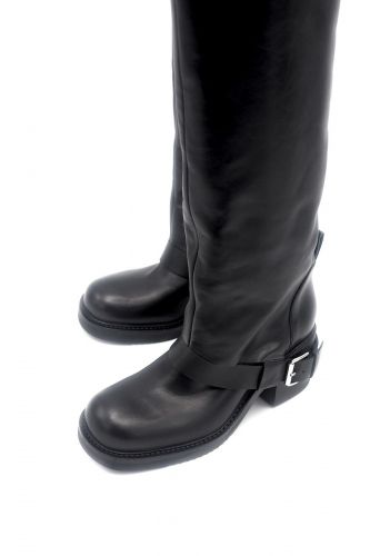 Strategia botte Noir femmes (grande botte cavalier cuir noir - E4048 noir) - Marine | Much more than shoes