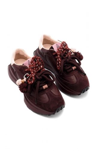 Basket wine et rose clair à semelle runner STRATEGIA | MARINE Auvelais