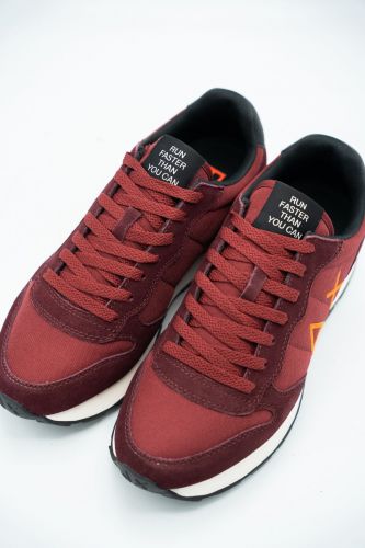 Baskets bordeaux avec détails orange SUN68 | Marine