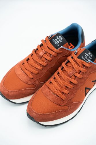 SUN68 basket bas Orange hommes (Basic rouille - TOM SOLID rust) - Marine | Much more than shoes