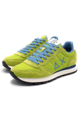 SUN68 basket bas Jaune hommes (lime fluo X ciel - TOM SOL35101 jaune lime) - Marine | Much more than shoes