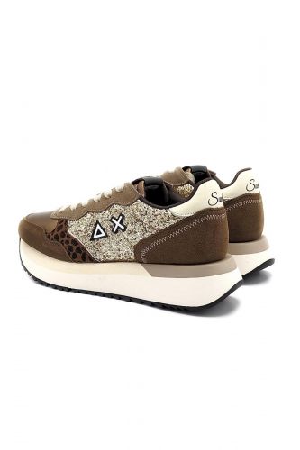 SUN68 basket bas Or femmes (maxi semelle glitter lacet viola - BIG ALLY glitter copper) - Marine | Much more than shoes