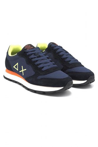 SUN68 basket bas Bleu hommes (Navy + Fluo - TOM FLUO navy) - Marine | Much more than shoes