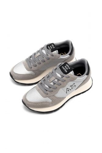 SUN68 basket bas Gris femmes (semelle fin  - ALLY ARGENTO satinée gris) - Marine | Much more than shoes