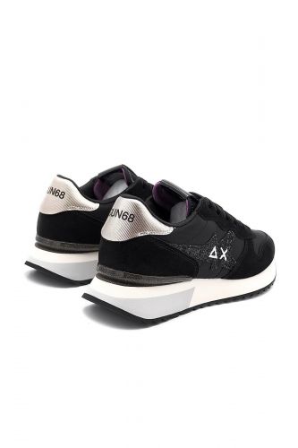 SUN68 basket bas Noir femmes (semelle fin glitter étoile - STAR GIRL GLITTER noir) - Marine | Much more than shoes