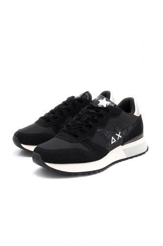 SUN68 basket bas Noir femmes (semelle fin glitter étoile - STAR GIRL GLITTER noir) - Marine | Much more than shoes