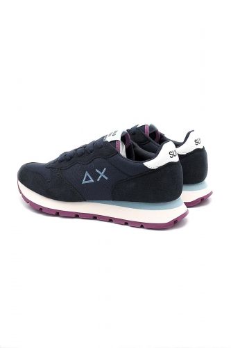 SUN68 basket bas Bleu femmes (semelle fin navy - ALLY SOLID navy/fuxia) - Marine | Much more than shoes