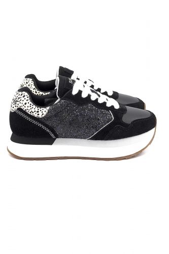 SUN68 basket bas Noir