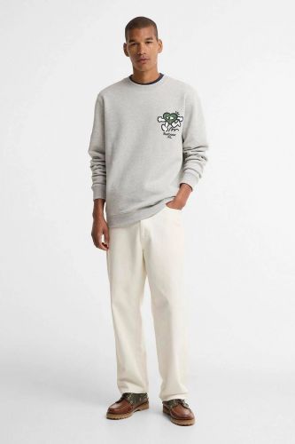 Pull gris unisex à motif cœur vert BARBOUR x Mul Tyne | Marine