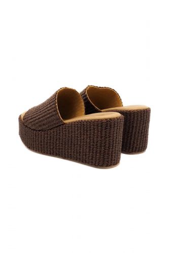 Mules compensées brune SWEET LEMON | Marine