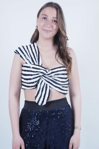 Sylvian Heach top Bleu/blanc