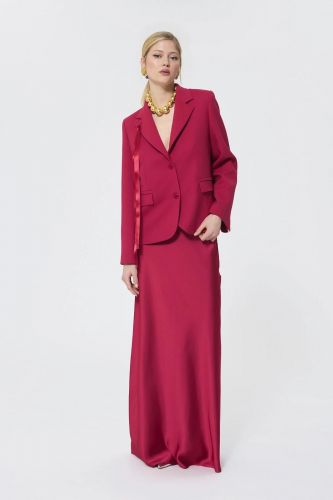 Blazer costume chic rouge grenat TARAJARMON | Marine