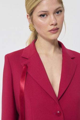 Blazer costume chic rouge grenat TARAJARMON | Marine