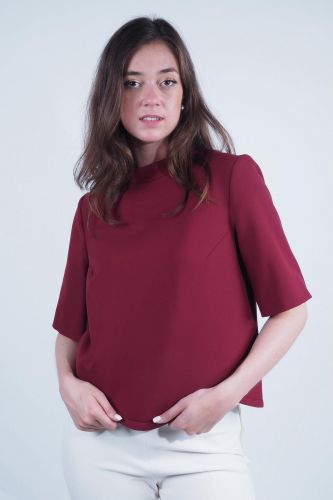 Blouse bordeau TARA JARMON | Marine 