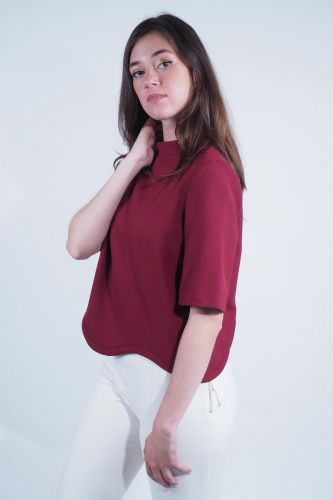 Blouse bordeau TARA JARMON | Marine 