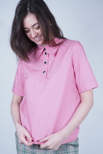 Chemise en popeline rose TARA JARMON | Marine