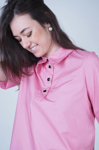 Chemise en popeline rose TARA JARMON | Marine