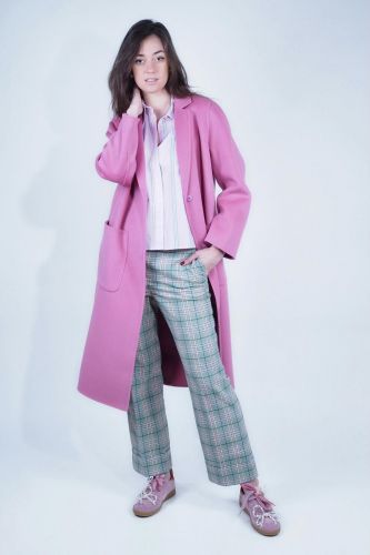 Manteau long en laine rose TARA JARMON | Marine