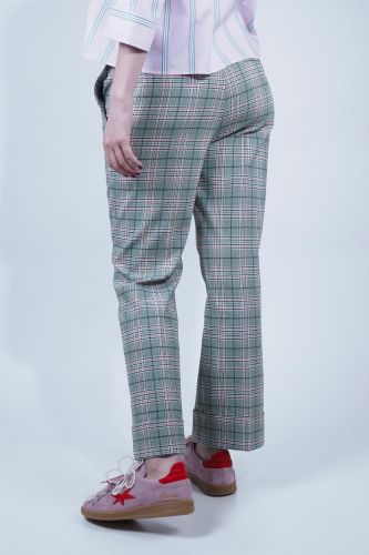 Pantalon à carreaux vert & rose TARA JARMON | Marine