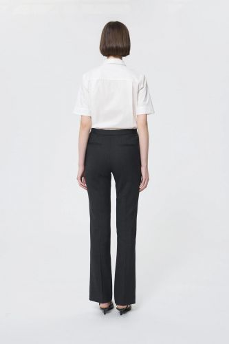 Pantalon gris chiné en laine TARA JARMON | Marine