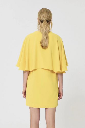 Robe trompe l'oeil jaune mimosa TARA JARMON | Marine