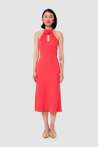 Robe en crêpe corail TARA JARMON | Marine