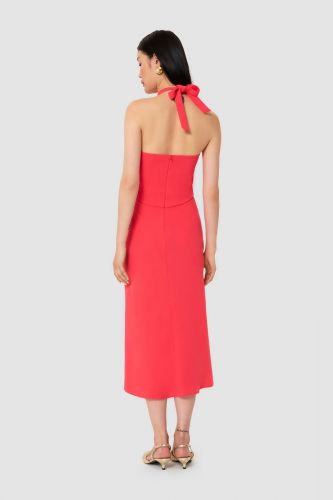 Robe en crêpe corail TARA JARMON | Marine