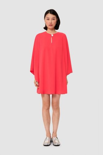 Robe courte en crêpe corail TARA JARMON | Marine