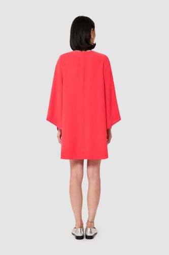 Robe courte en crêpe corail TARA JARMON | Marine