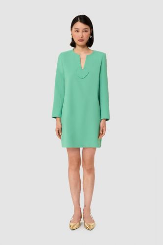 Robe courte en crêpe vert TARA JARMON | Marine