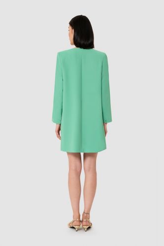 Robe courte en crêpe vert TARA JARMON | Marine