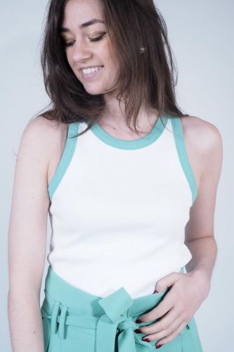 Tank top blanc TARA JARMON | Marine