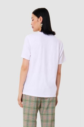 T-shirt en coton blanc TARA JARMON | Marine