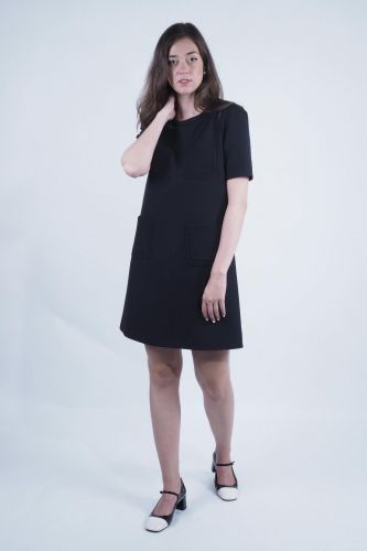 Robe courte noire TARA JARMON | Marine 