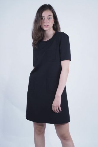 Robe courte noire TARA JARMON | Marine 